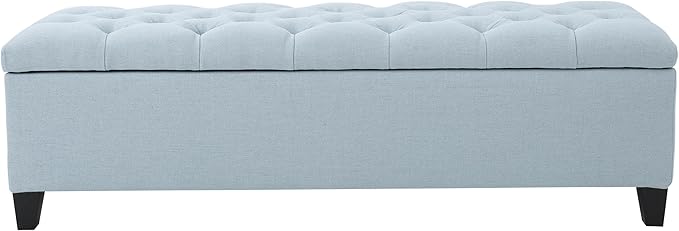 Christopher Knight Home Ottilie Fabric Storage Ottoman, Light Sky, Dimensions: by ChristopherKnightHome