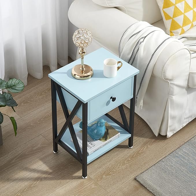 VECELO Nightstands Set of 2, Modern Bedside End Tables, Night Stands - Image 5