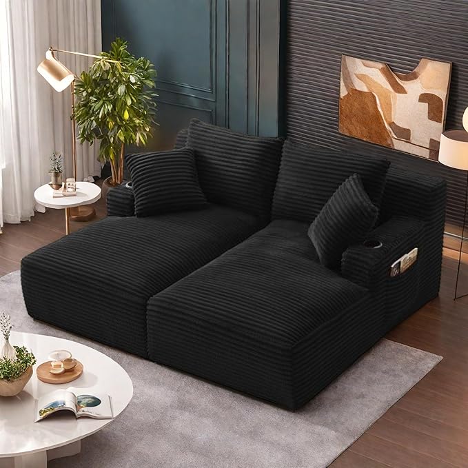 Oversized Sectional Double Chaise Lounge, Compressed Boneless Lounge Chaise - Image 7