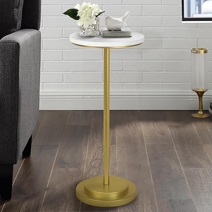 Drink Table, Carved Table Top Small Pdestal Martini SideTable - Image 9