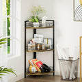 Bathroom Corner Shelf Stand, 3-Tier Small Corner Shelves, Triangular Curved by BUTUNITA