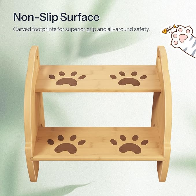 HOOBRO Wooden Toddler Step Stool - Image 9