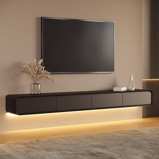Minimalist Floating TV Stand by POVISON