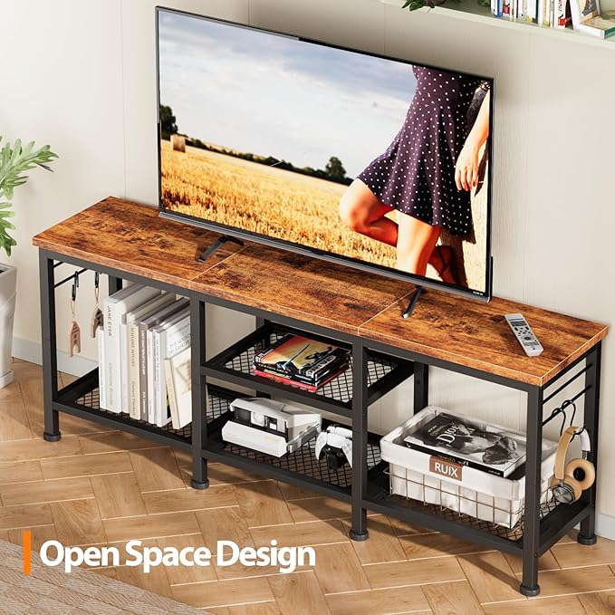 Furologee TV Stand for TVs up to 55 Inch, Entertainment Center - Image 4