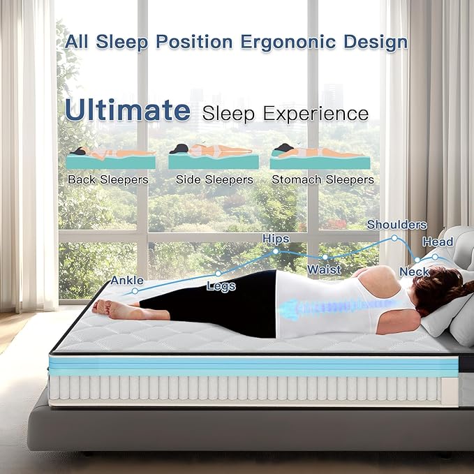 King Size Mattress, 12 Inch King Mattress in a Box, Medium Firm - Image 3