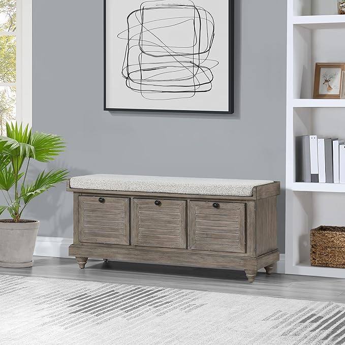 OSP Home Furnishings Dover Coastal Lift-Top Storage Bench - Image 9