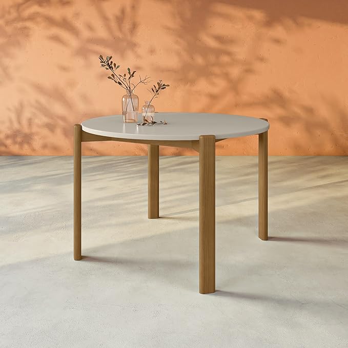 Manhattan Comfort Gales 46-Inch Mid Century Modern Round Dining Table - Image 2