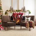COLAMY Modern Wingback Living Room Chair Set of 2, Upholstered Fabric Accent by COLAMYINC