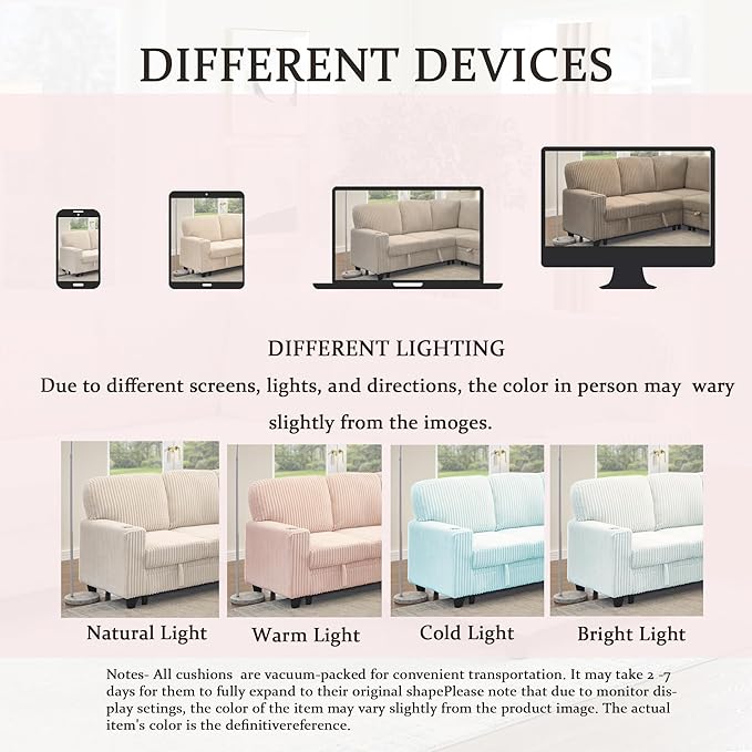 Ball & Cast Modular Sectional Sleeper Sofa Bed, L-Shaped Couch W/Pull Out Bed - Image 10
