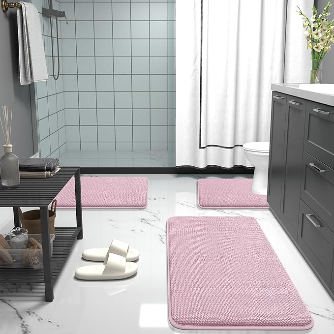OLANLY Thick Memory Foam Bath Mat Rug 24x16, Extra Soft Absorbent Bathroom Rug - Image 7