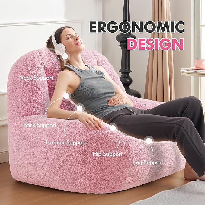 Homguava Bean Bag Chairs for Adults, Giant Beanbag Couch Adult Bean Bag Chair - Image 3