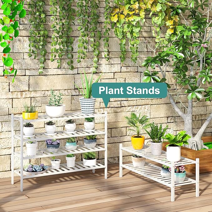 Long Shoe Rack for Entryway, Shoe Organizer for Hallway Closet, Bamboo Wood - Image 7