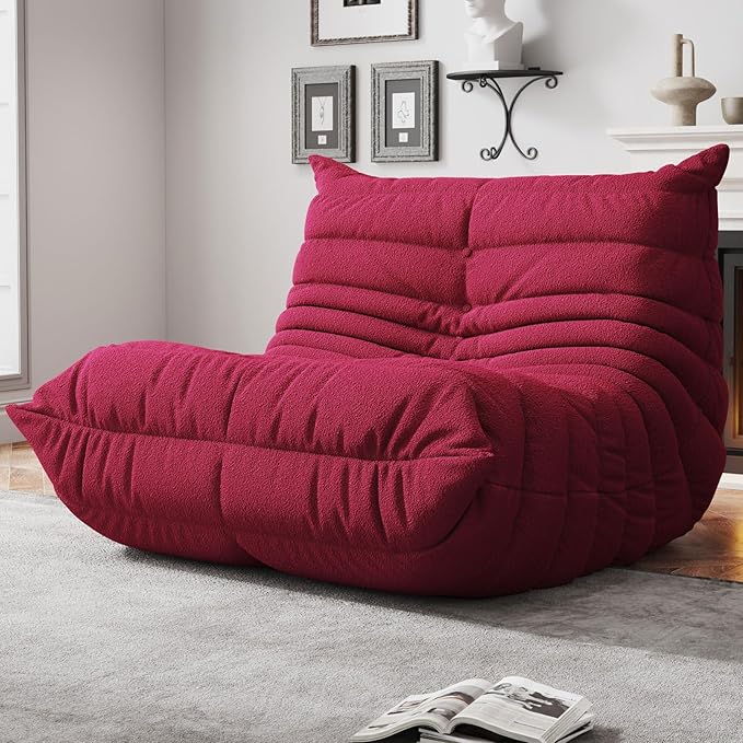 Bean Bag Chairs for Adults, BeanBag Reading Chair Memory Foam Couch, Floor by WHGBJA