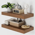 Heimlove 12" Deep Walnut Floating Shelves by Heimlove