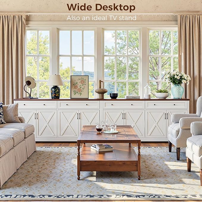 61'' Farmhouse Sideboard Buffet Cabinet - Image 7