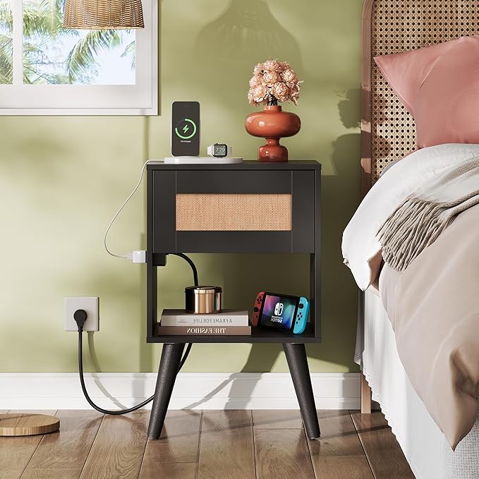 WLIVE Rattan Nightstands Set of 2 - Image 2