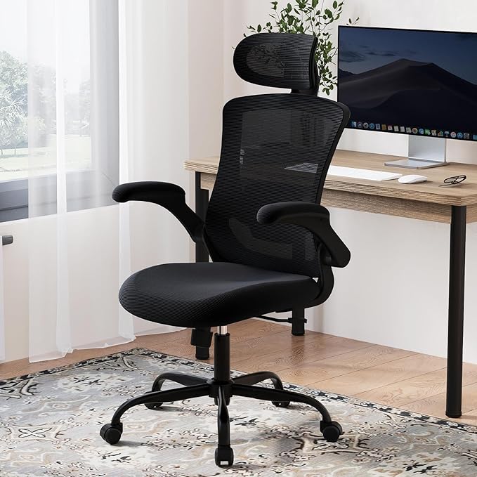 Ergonomic Office Chair with Adjustable Lumbar Support & Headrest – High Back - Image 2