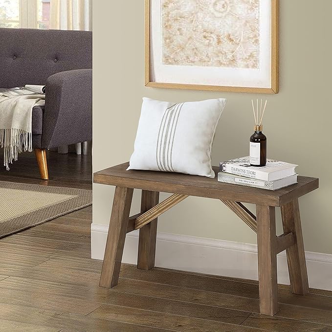 Sawmill Wood Bench, Rustic Entry Way Benches Seat, Solid Wood, Handcraft Finshed - Image 8