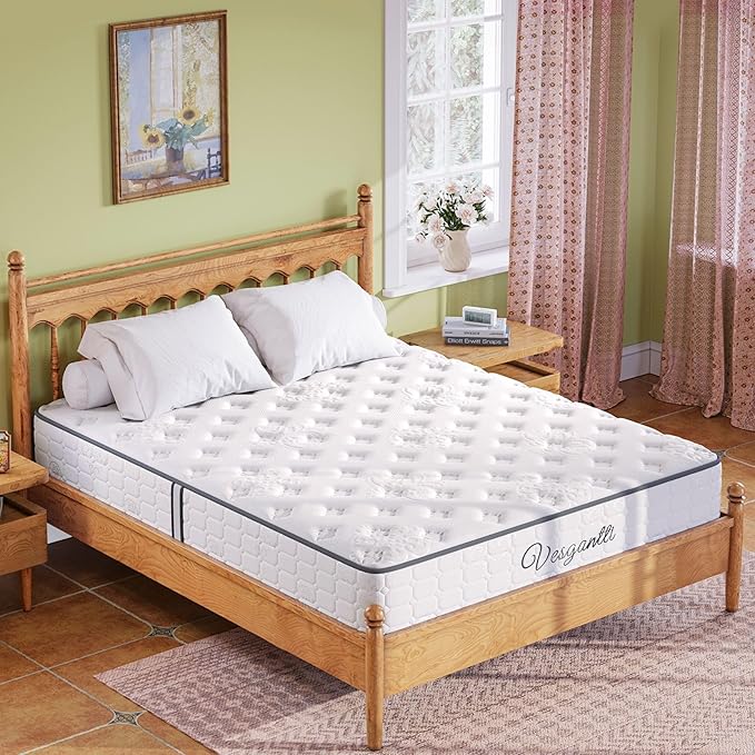 Vesgantti Full Size Mattress, 10 Inch Innerspring Hybrid Double Bed Mattress in by Vesgantti