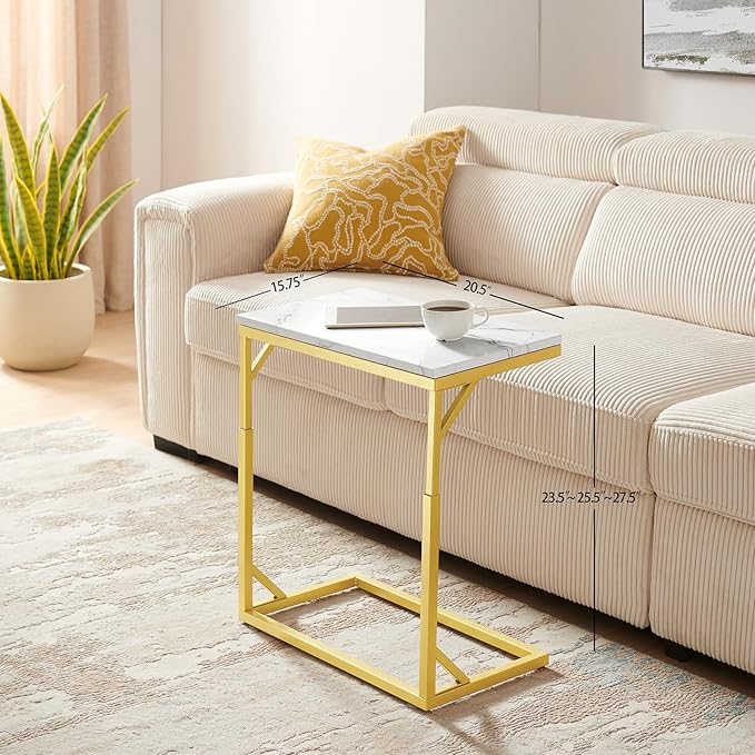 C-Shaped End Table, Small Sofa Table - Image 2
