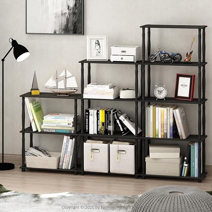 Furinno Turn-N-Tube 3-Tier Compact Multipurpose Shelf Display Rack - Image 2