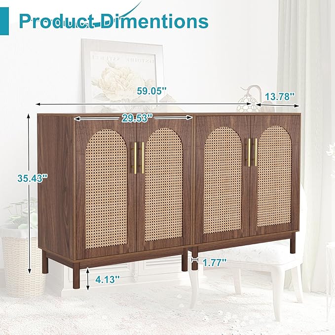 59" Sideboard Buffet Cabinet - Image 2