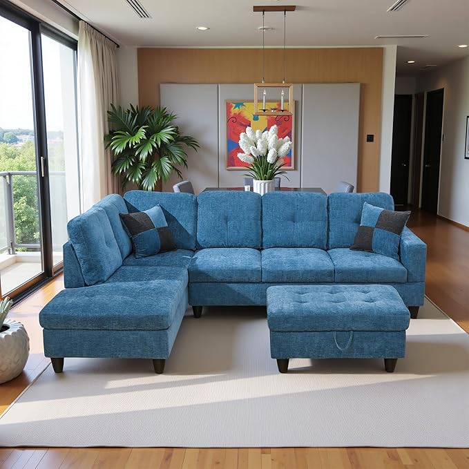 103.5" Oversized Sectional Couch, L Shaped Couch - Image 3