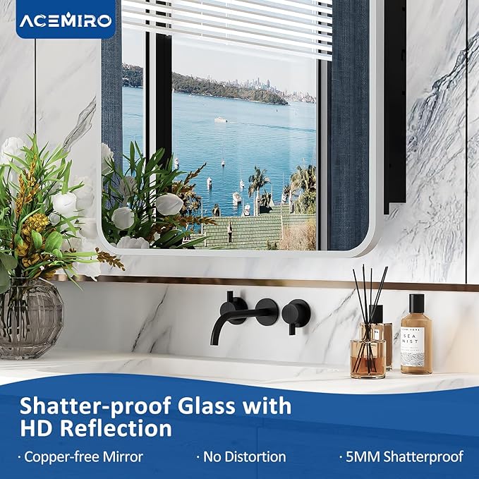 20x28 Inch Brushed Silver Recessed Medicine Cabinet - Image 7