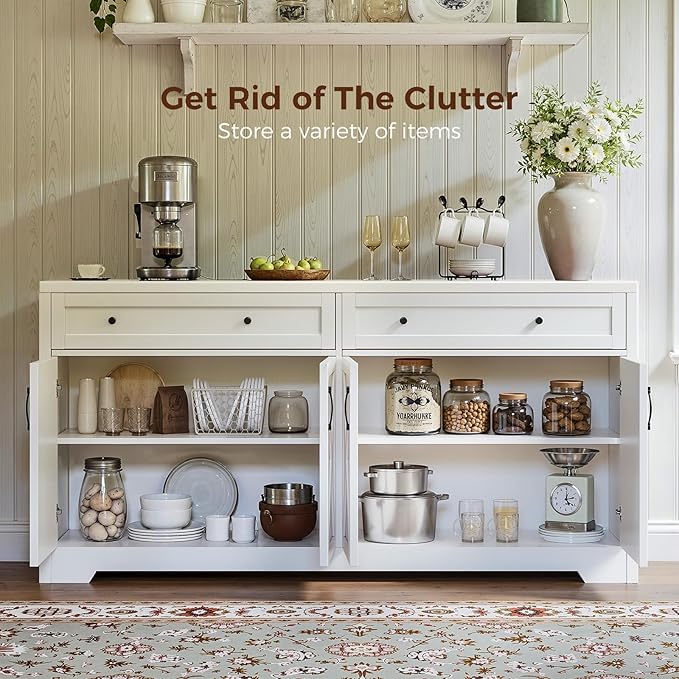 61'' Farmhouse Sideboard Buffet Cabinet - Image 5