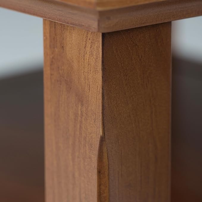 SIMPLIHOME Acadian SOLID WOOD 19 inch Wide Square Transitional End Table in - Image 8