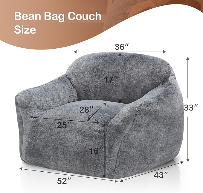 Homguava Bean Bag Chair Bean Bag Chairs - Image 2