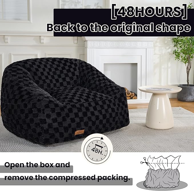 Bean Bag Chairs for Adults, Giant Beanbag Sofa Comfy Reading Chair, Oversized - Image 8