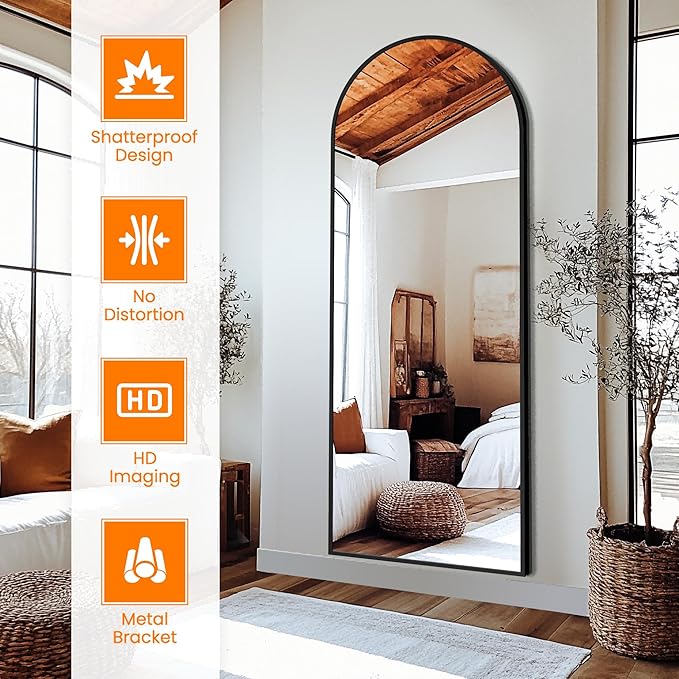 Arched Full Length Mirror, - Image 2
