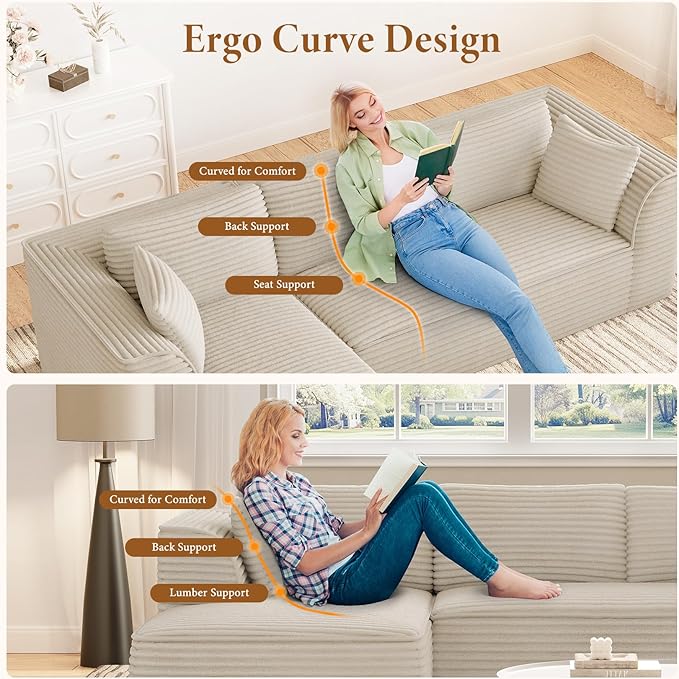 Vesgantti 106" Boneless Couch - Image 8