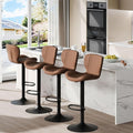 Shintenchi Bar Stools Set of 4 Modern Swivel Bar Chairs, Counter Height Faux by Shintenchi