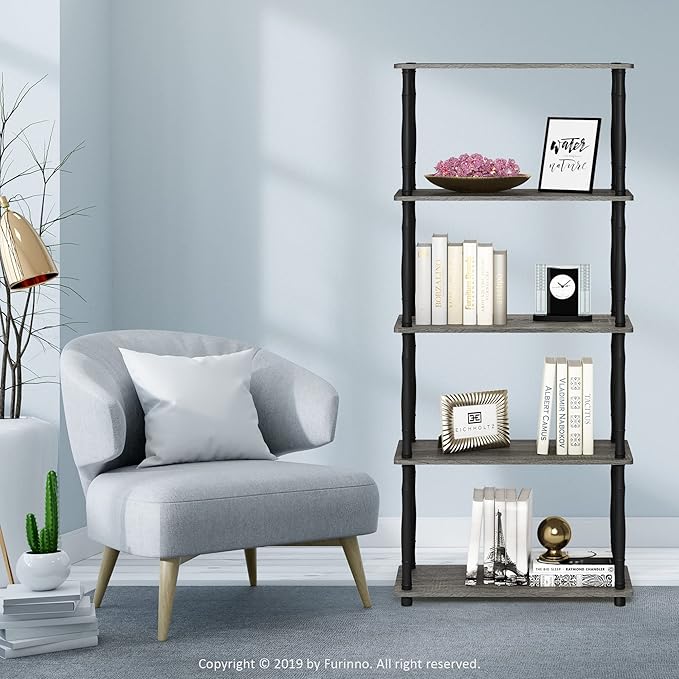 Furinno Turn-N-Tube 5-Tier Multipurpose Shelf Display Rack - Image 2