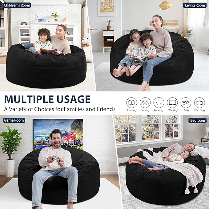 3FT Bean Bag Chair, Comfy Bean Bag Chairs - Image 5