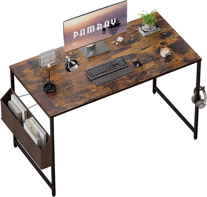Pamray 47 Inch Computer Desk for Small Spaces by PAMRAY