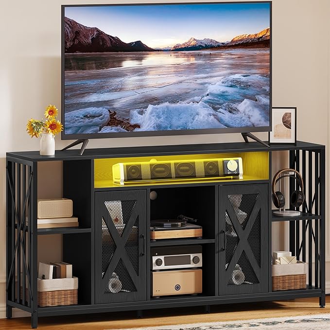 YITAHOME 33.5'' Tall TV Stands for Living Room, TV Entertainment Center by YITAHOME