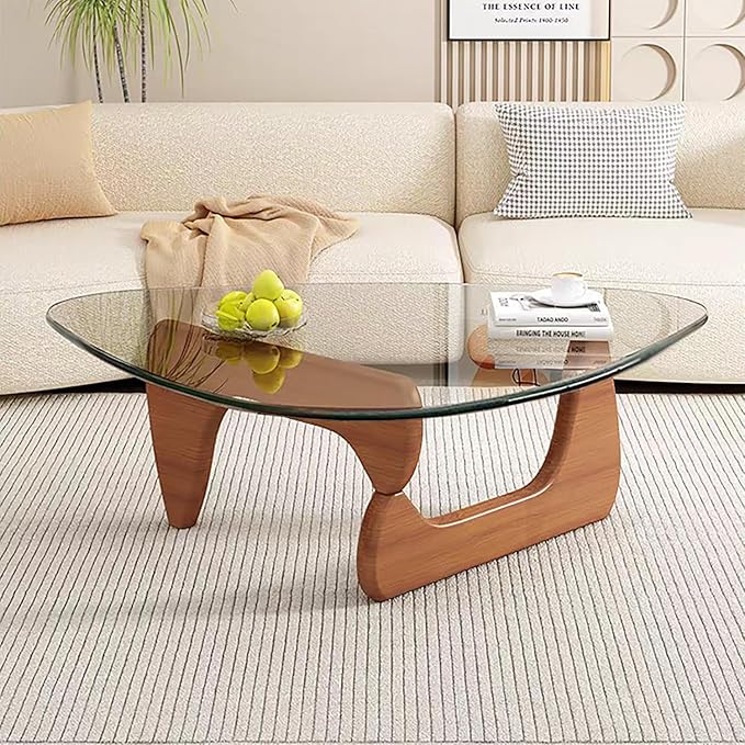 Modern Glass Coffee Table for Living Room, Small mid Century Coffee Table - Image 7