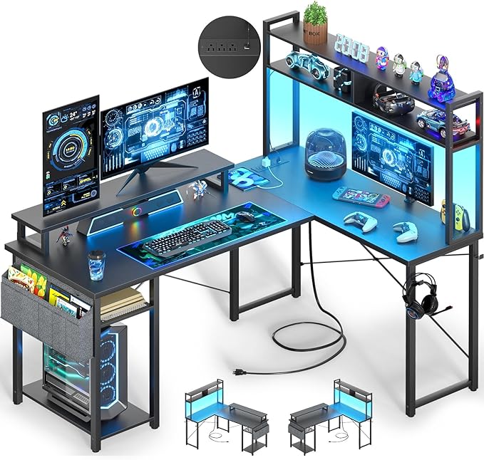 Small L Shaped Desk Gaming Desk by Besiost