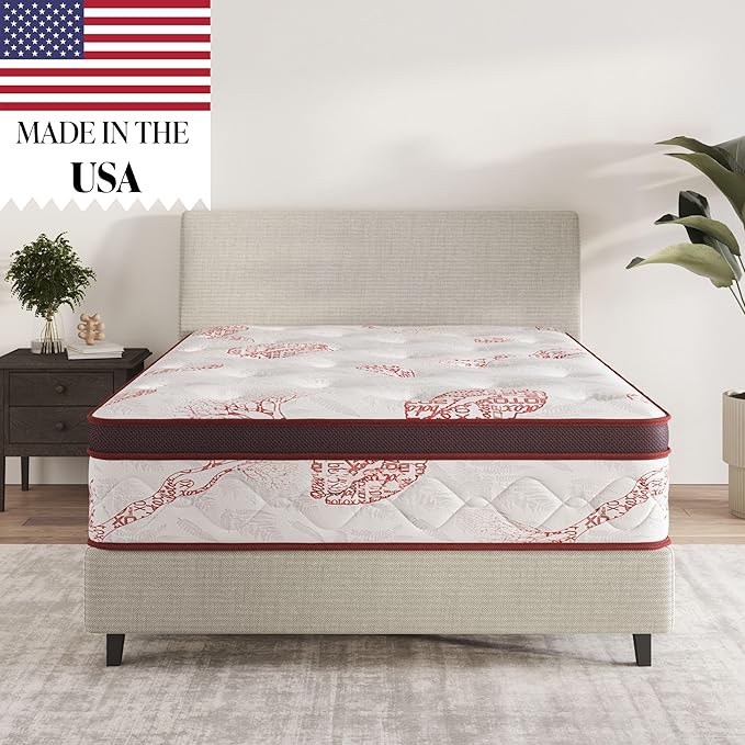 Ottomanson Queen 13" Luxury I Eurotop Mattress, Medium-Firm Memory Foam Comfort by Ottomanson