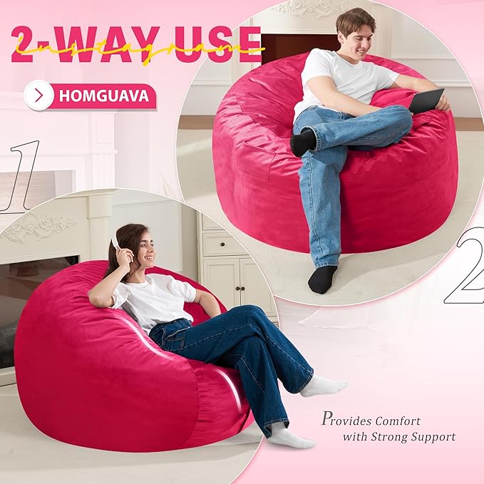Homguava 3FT Bean Bag Chair: 3' Bean Bags - Image 5