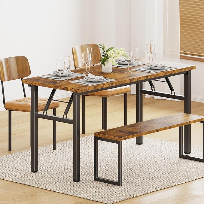 DlandHome Large Computer Desk, Folding Desk, Decent and Steady Home Office - Image 8