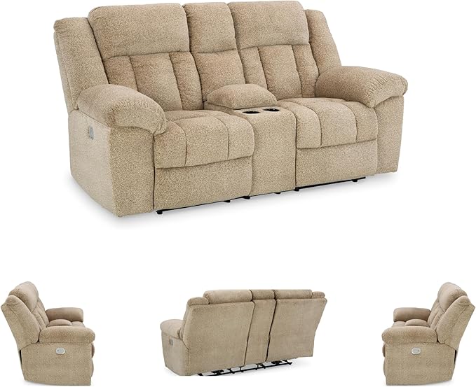 Signature Design by Ashley Tip-Off Classic Wall Hugger Power Reclining Loveseat - Image 8