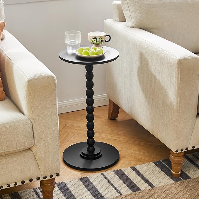 Round Side Table, Solid Wood Drink Table, Modern Minimalist Bedside Table - Image 6