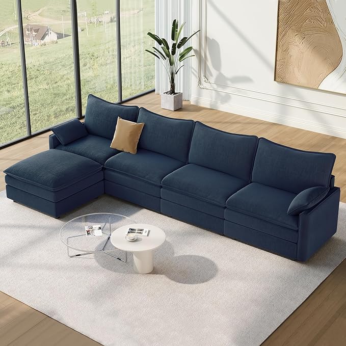 Vesgantti 142" Cloud Couch Sectional Modular Sofa, Comfy Sectional Couch by Vesgantti