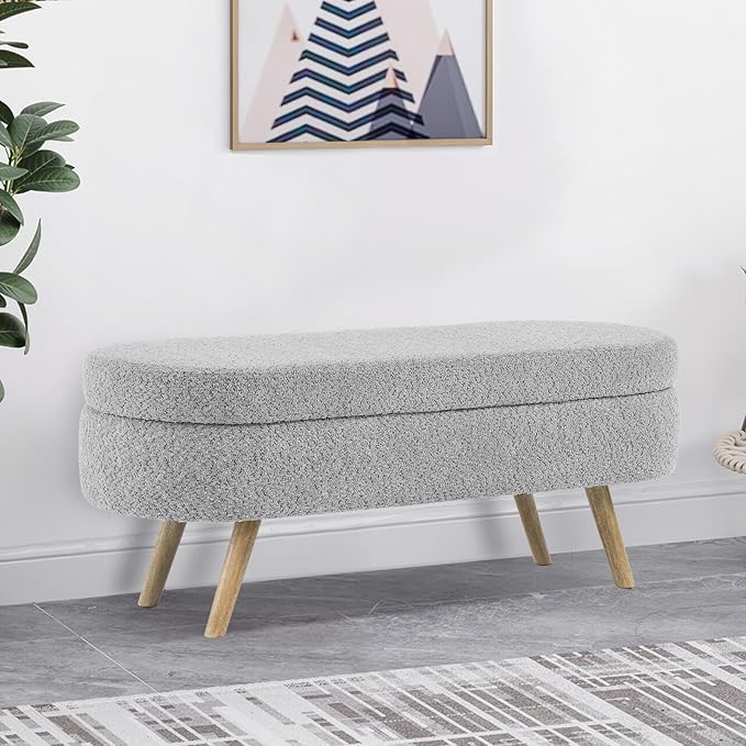 NicBex Ottoman Bench with Storage - Image 2