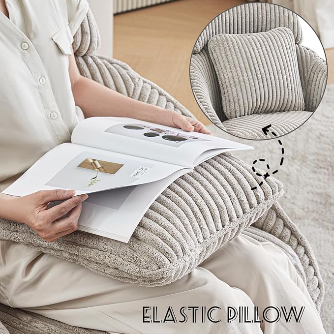 Furniliving Modern Living Room Chair, Swivel Accent Chair - Image 8