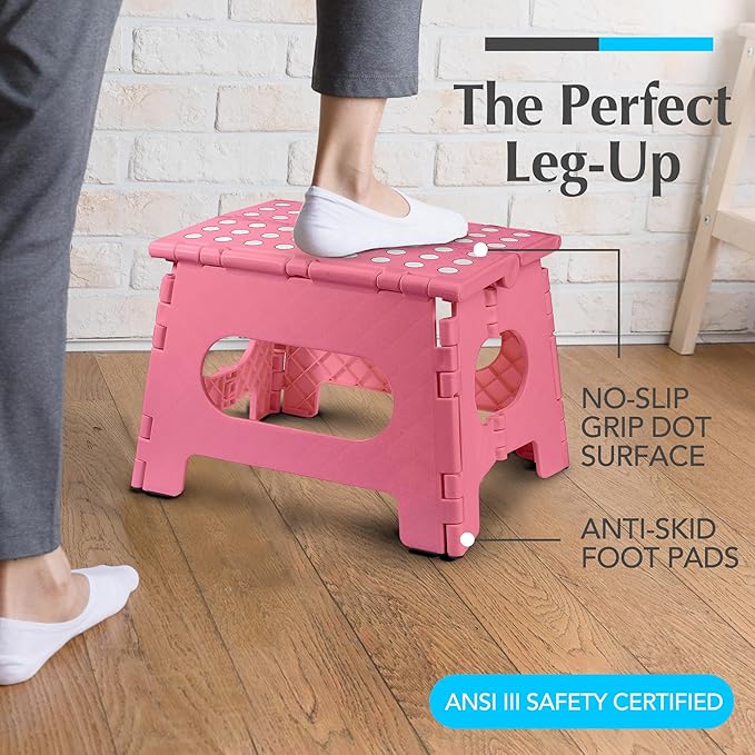Handy Laundry - Folding Step Stool - Sturdy Enough Collapsible Stool to Support - Image 2